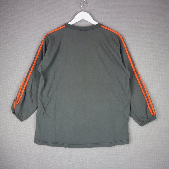 Adidas Vintage 1990s Youth Longsleeve Faded Striped Longsleeve XL - Picture 2 of 7
